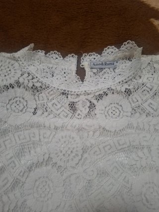 Top de encaje blanco Amo&Rema