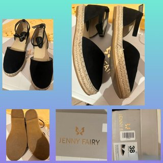 Espadrillas nere con cinturino Jenny Fairy