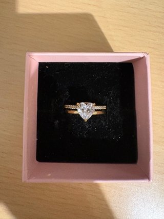 Anillo Pandora Corazón Dorado