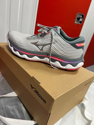 Zapatillas Mizuno Wave Mujer Gris Rosa