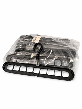 Conjunto de 10 perchas organizadoras negras nuevas