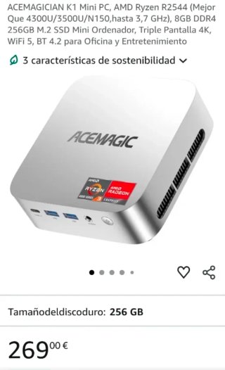 ACEMAGIC K1 Mini PC 8GB RAM 256GB SSD