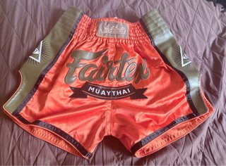 Pantalones Cortos Muay Thai Fairtex Naranja/Verde