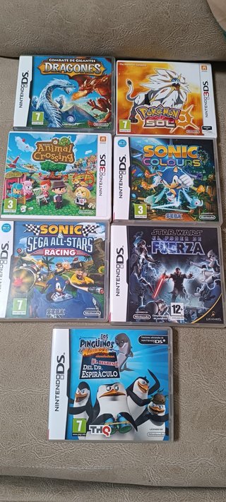 LOTE DI 7 GIOCHI NINTENDO DS / 3DS!