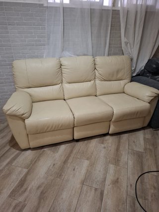 Sofá de 3 plazas beige