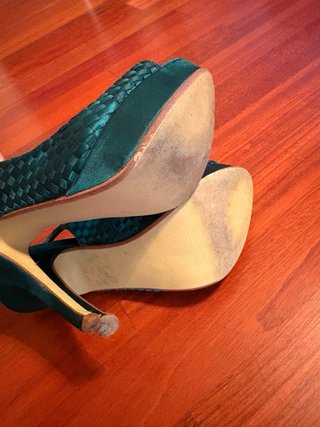 Zapatos de tacón verde