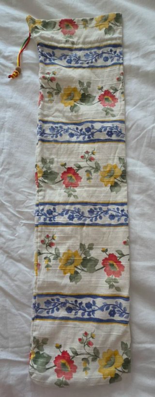 Bolsa de tela para pan con estampado floral