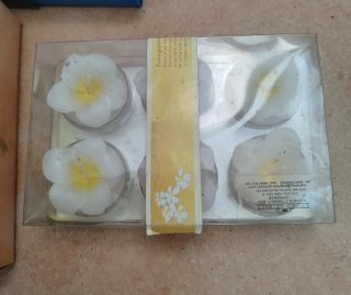 Set 6 Velas Aromáticas Flor Blanca