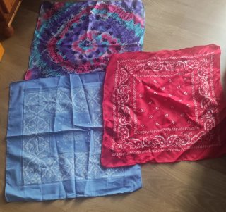 3 Pañuelos Bandana varios colores