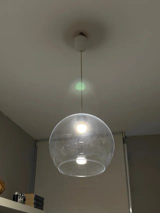 Lámpara de techo de cristal