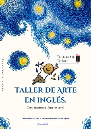 Clases de arte en inglés para niños.