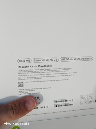 Macbook Air de 13" Chip M5 512gb - Silver, Sellado