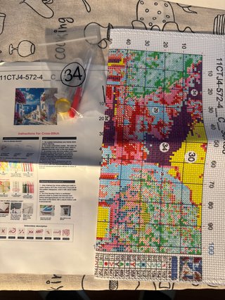 Kit Punto de Cruz DIY Bordado 30x30