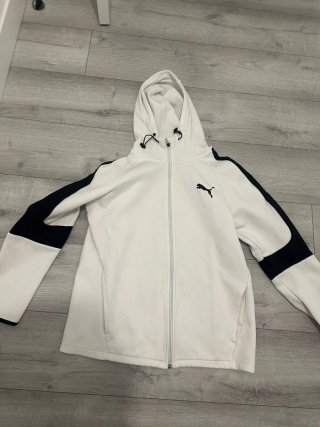 Chaqueta Sudadera Puma Blanca y Negra