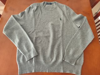 Jersey Polo Ralph Lauren Lana Gris Talla XL
