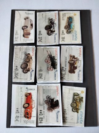 LA-1,Etiquetas ATM, Coches Antiguos