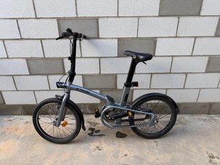 Bicicleta plegable B'TWIN gris