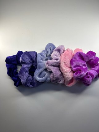 Set 6 Scrunchies Velluto/Ciniglia