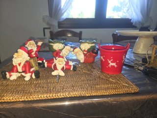 Set di 6 statuine di Babbo Natale