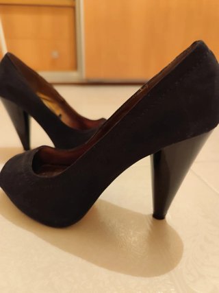 Zapatos de tacón elegantes para mujer peep toe