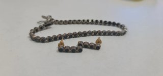 Conjunto Plata 1ª Ley: Pulsera y Pendientes