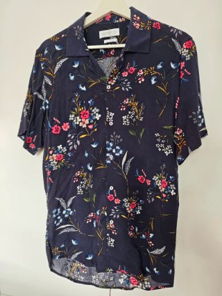 Camisa JVZ Slim Fit S Manga Corta (Floral)
