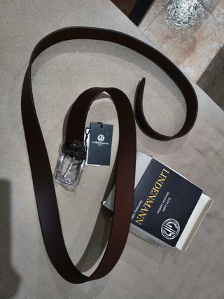 Cinturón Cuero Lindenmann Alemania Marrón 170cm
