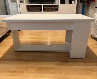 Mesa de centro elevable blanca