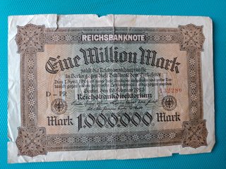 BILLETE DE ALEMANIA - 1000000 MARCOS DEL AÑO 1923
