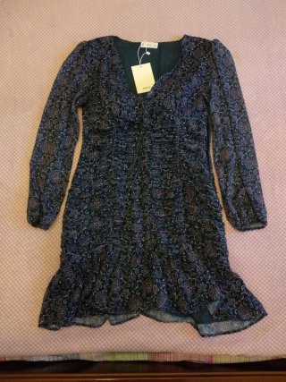 Vestido Corto Estampado Mango Talla M