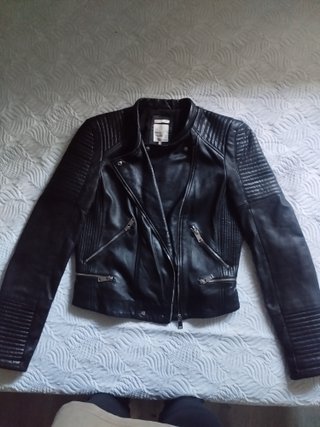 Chaqueta Biker Piel Negra