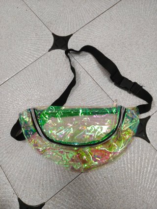 Riñonera transparente multicolor