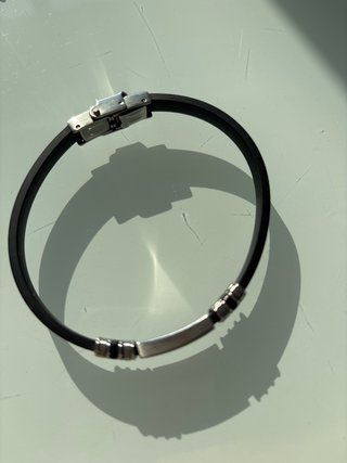 Pulsera caucho y acero ML