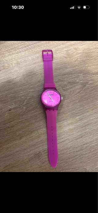 Reloj quartz / silver Goma Rosa/Morado Poco uso