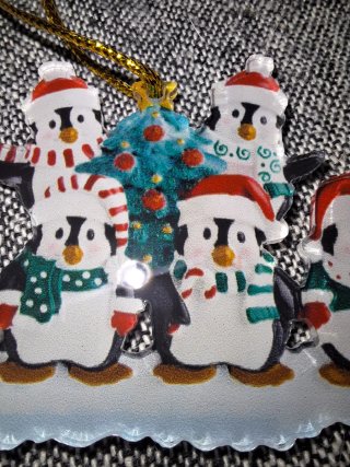 Adorno Navideño de Pingüinos