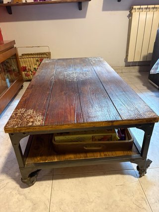 Mesa baja de comedor rústica