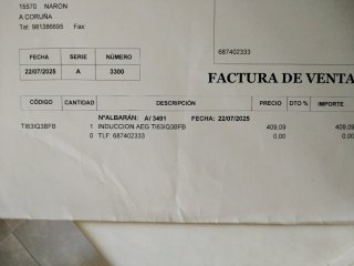 Placa de Inducción AEG TI63IQ3BFB