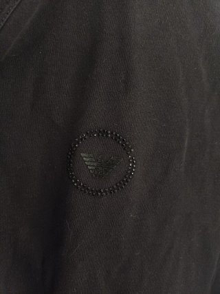 Camiseta Henley Emporio Armani Negra