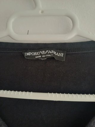 Camiseta Henley Emporio Armani Negra
