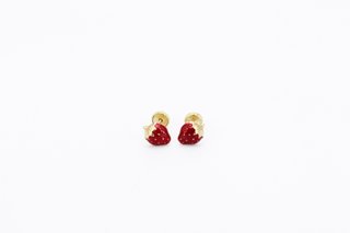 Pendientes Diseño Fresa oro 18k