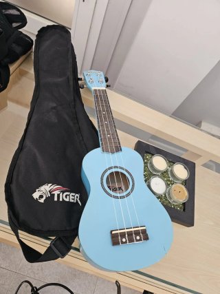 Ukulele blu TIGER con custodia