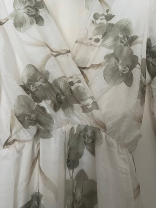 Vestido gasa estampado flores talla única