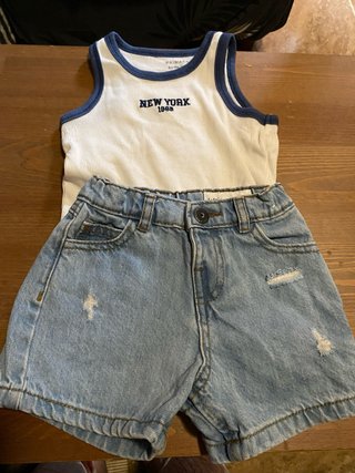 Conjunto Top y Shorts Vaqueros conjunto de ranita