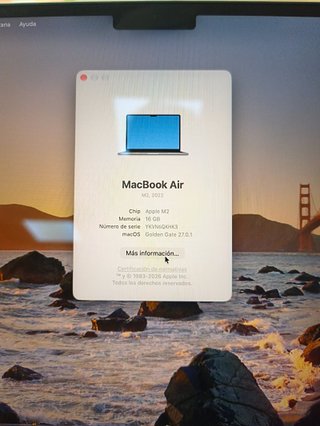 MacBook Air 16 GB RAM 13.6" 2022 M2 SSD 251 GB