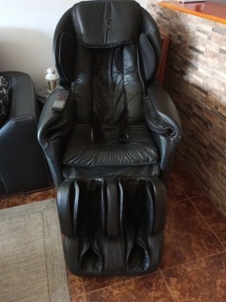 Sillón de Masaje Negro Cuero