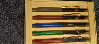 Set de 5 bolígrafos rolex
