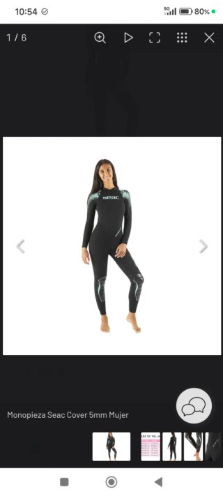 Traje neopreno SEAC mujer Talla S sin estrenar