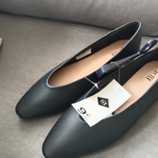 Zapatos planos negros talla 37