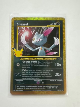 Carta Pokémon Sneasel - Colección 30 Aniversario