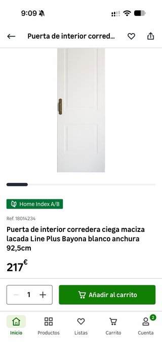 Puerta Corredera Maciza Lacada Blanca